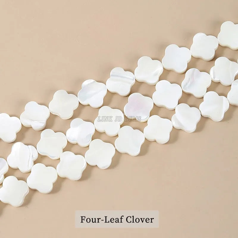 Four-Leaf Clover Mother Of Pearl Beads for Jewelry Making