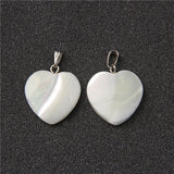Mother of Pearl Shell Heart Pendant DIY Necklace Accessory