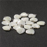 Mother of Pearl Shell Heart Pendant DIY Necklace Accessory