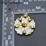 Shell Pendant Flower Pearl Necklace Plated Accessories Women Girls Jewelry Gift