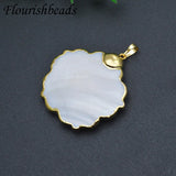 Shell Pendant Flower Pearl Necklace Plated Accessories Women Girls Jewelry Gift