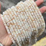 Natural Shell Flat Beads for Jewelry Making