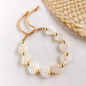 Shell Star/Heart Copper Beads Bracelet For Women Girls