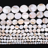 Mother of Pearl Round Stone Spacer Bead DIY Jewelry Making 6-30mm