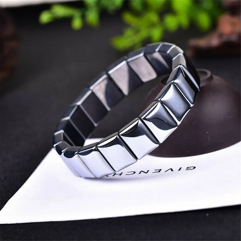 Terahertz Wave Bracelet Rectangle Beads Bangle