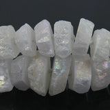Titanium Quartz Nugget Beads Strand Raw Crystal Necklace