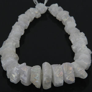 Titanium Quartz Nugget Beads Strand Raw Crystal Necklace