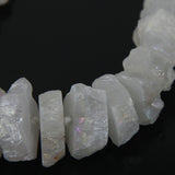 Titanium Quartz Nugget Beads Strand Raw Crystal Necklace