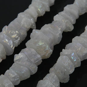 Titanium Quartz Nugget Beads Strand Raw Crystal Necklace