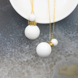 Tridacna Bead Perfume Bottle Pendant Necklace
