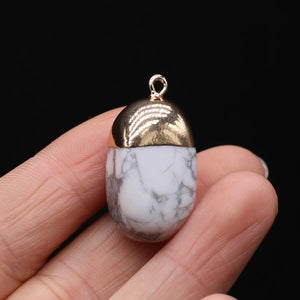 Turquoise & Agate Stone Pendant for DIY Jewelry Making