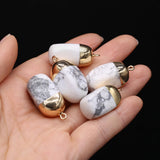Turquoise & Agate Stone Pendant for DIY Jewelry Making