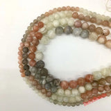 Natural Grey Moonstone Sunstone Round Gem Stone Beads for Jewelry Making