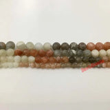 Natural Grey Moonstone Sunstone Round Gem Stone Beads for Jewelry Making
