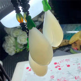 Orchid & Magnolia Flower Pendant Necklace Women's Jewelry