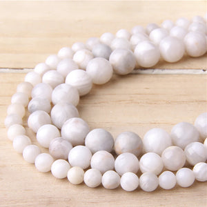 Natural Lace Crazy Agates Stone Beads Round Loose Beads 6 8 10 12MM