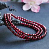 Natural Wine Red Garnet Bracelet Lady Charm Necklace Holiday Gift