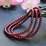 Natural Wine Red Garnet Bracelet Lady Charm Necklace Holiday Gift