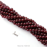 Natural Wine Red Garnet Stone Round 2-12mm Beads 15 Inch