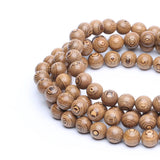 Natural Wood 12mm 108 Necklace With Bead Chain