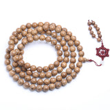 Natural Wood 12mm 108 Necklace With Bead Chain