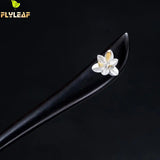 Vintage Style Flower Hairpin 925 Sterling Silver Hair Jewelry for Women