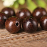 Dark Brown Wood Beads Round Buddhist Spacer Charms 6-15mm DIY Jewelry
