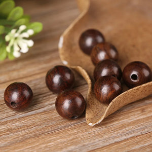 Dark Brown Wood Beads Round Buddhist Spacer Charms 6-15mm DIY Jewelry