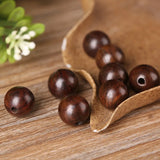 Dark Brown Wood Beads Round Buddhist Spacer Charms 6-15mm DIY Jewelry
