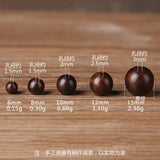 Dark Brown Wood Beads Round Buddhist Spacer Charms 6-15mm DIY Jewelry