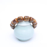 Men's Wood Bead Wrist Bracelet-Natural Crocodile Wood Fragrant