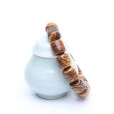 Men's Wood Bead Wrist Bracelet-Natural Crocodile Wood Fragrant