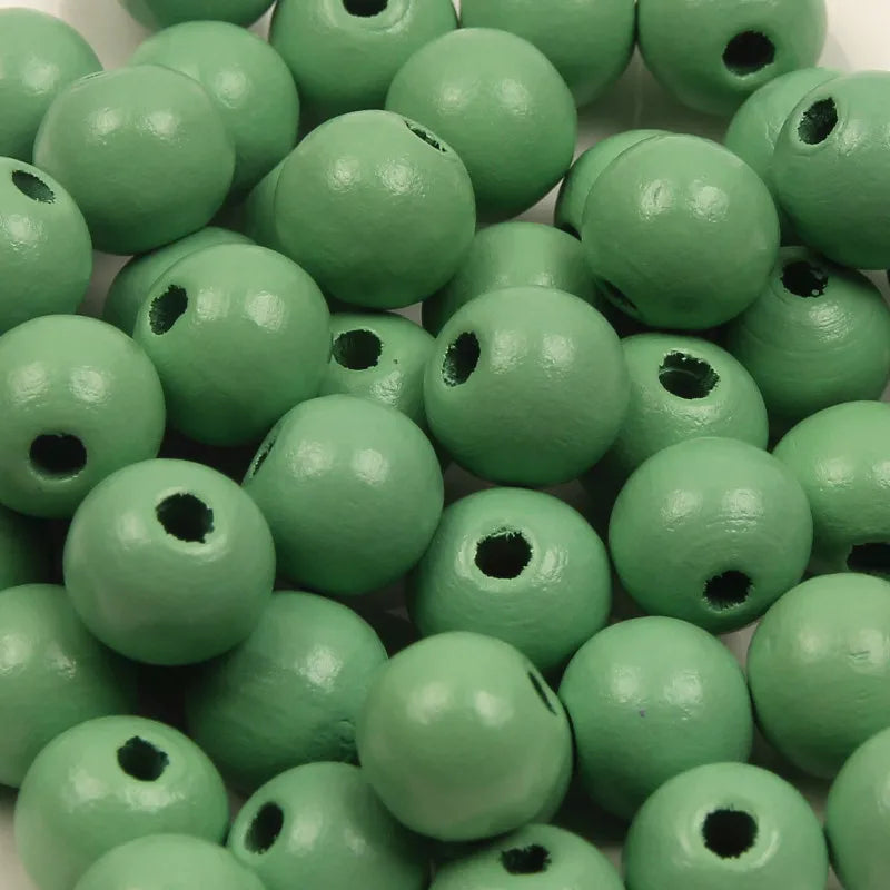 Natural Wood Beads Round Ball Spacer Loose Beads for DIY Jewelry Making