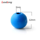 Natural Wood Beads Round Ball Spacer Loose Beads for DIY Jewelry Making