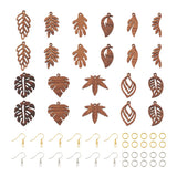 Wood Charm Geometry Earring Kit w/ Brass Hooks