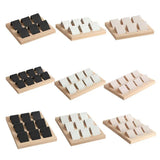 Natural Wood Earring Showcase with Organizer