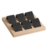 Natural Wood Earring Showcase with Organizer