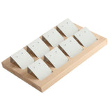 Natural Wood Earring Showcase with Organizer