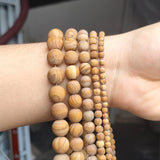 Natural Wood Grain Jaspers Stone Beads for DIY Bracelet Making - 4/6/8/10/12MM