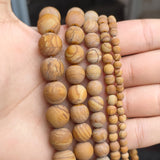 Natural Wood Grain Jaspers Stone Beads for DIY Bracelet Making - 4/6/8/10/12MM