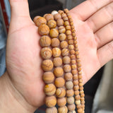 Natural Wood Grain Jaspers Stone Beads for DIY Bracelet Making - 4/6/8/10/12MM