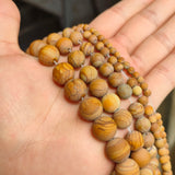 Natural Wood Grain Jaspers Stone Beads for DIY Bracelet Making - 4/6/8/10/12MM