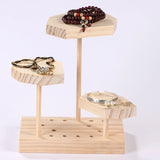 Wooden Sun Glasses Eyeglasses Jewelry Display Stand Holder
