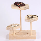 Wooden Sun Glasses Eyeglasses Jewelry Display Stand Holder