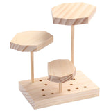 Wooden Sun Glasses Eyeglasses Jewelry Display Stand Holder