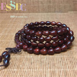 Natural Wood Red Bracelet 108 Maratan Perfume Beads Retro Jewelry