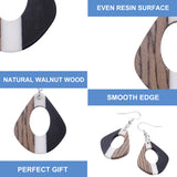 Wood Resin Stripe Pendants Kit for Earrings Charms DIY Jewelry