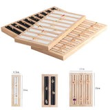 Wood Square Earrings Rings Display Tray Jewelry Storage Plate