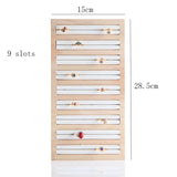Wood Square Earrings Rings Display Tray Jewelry Storage Plate