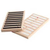 Wood Square Earrings Rings Display Tray Jewelry Storage Plate